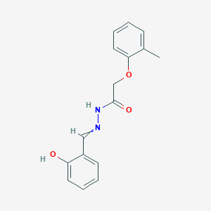 molecular formula C16H16N2O3 B603453 N'-[(2-hydroxyphenyl)methylidene]-2-(2-methylphenoxy)acetohydrazide CAS No. 92966-77-3