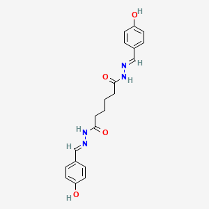 molecular formula C20H22N4O4 B603462 N'~1~,N'~6~-bis(4-hydroxybenzylidene)hexanedihydrazide CAS No. 324010-77-7
