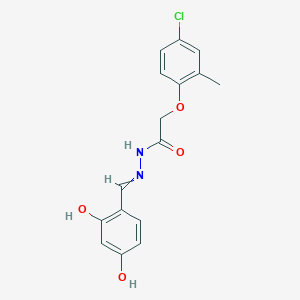 2-(4-chloro-2-methylphenoxy)-N'-[(2,4-dihydroxyphenyl)methylidene]acetohydrazide