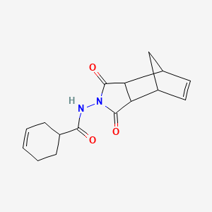 molecular formula C16H18N2O3 B6034730 N-(3,5-dioxo-4-azatricyclo[5.2.1.02,6]dec-8-en-4-yl)cyclohex-3-ene-1-carboxamide 