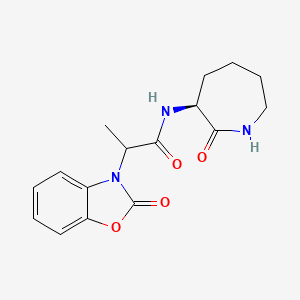 molecular formula C16H19N3O4 B6034794 N-[(3S)-2-oxoazepan-3-yl]-2-(2-oxo-1,3-benzoxazol-3-yl)propanamide 