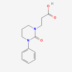 molecular formula C13H16N2O3 B603482 3-(2-Oxo-3-phenyltetrahydropyrimidin-1(2H)-yl)propanoic acid CAS No. 944463-71-2