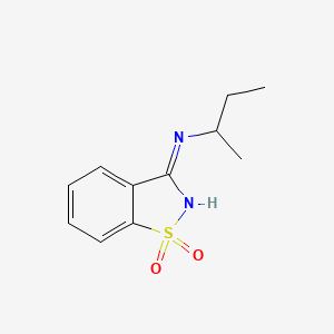 molecular formula C11H14N2O2S B6034842 N-Butan-2-YL-9,9-dioxo-9-thia-8-azabicyclo[4.3.0]nona-1,3,5,7-tetraen-7-amine CAS No. 81038-91-7