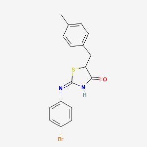 B6035023 2-[(4-bromophenyl)imino]-5-(4-methylbenzyl)-1,3-thiazolidin-4-one CAS No. 5619-33-0