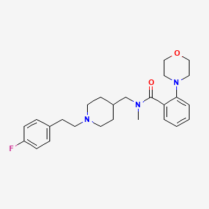molecular formula C26H34FN3O2 B6035031 N-[[1-[2-(4-fluorophenyl)ethyl]piperidin-4-yl]methyl]-N-methyl-2-morpholin-4-ylbenzamide 