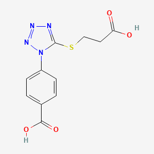 molecular formula C11H10N4O4S B603510 4-{5-[(2-carboxyethyl)sulfanyl]-1H-tetraazol-1-yl}benzoic acid CAS No. 1091563-67-5