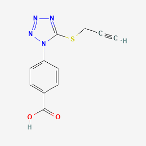 molecular formula C11H8N4O2S B603511 4-[5-(2-propynylsulfanyl)-1H-tetraazol-1-yl]benzoic acid CAS No. 1091728-20-9