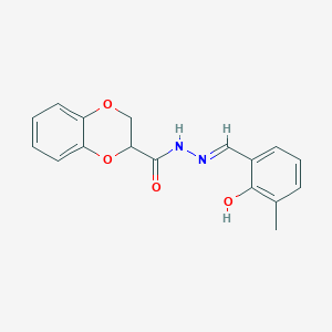 molecular formula C17H16N2O4 B6035115 N'-[(E)-(2-hydroxy-3-methylphenyl)methylidene]-2,3-dihydro-1,4-benzodioxine-2-carbohydrazide 