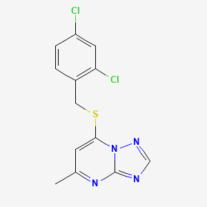 molecular formula C13H10Cl2N4S B603514 2,4-Dichlorobenzyl 5-methyl[1,2,4]triazolo[1,5-a]pyrimidin-7-yl sulfide CAS No. 104933-57-5