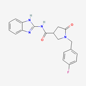 molecular formula C19H17FN4O2 B6035215 N-(1,3-dihydro-2H-benzimidazol-2-ylidene)-1-(4-fluorobenzyl)-5-oxopyrrolidine-3-carboxamide 