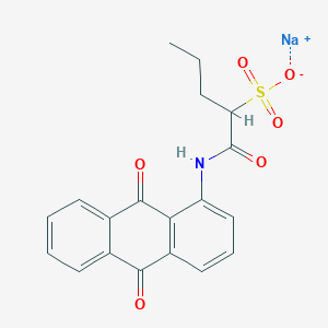 molecular formula C19H16NNaO6S B6035259 Sodium;1-[(9,10-dioxoanthracen-1-yl)amino]-1-oxopentane-2-sulfonate 