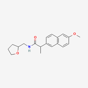 molecular formula C19H23NO3 B603526 2-(6-methoxy-2-naphthyl)-N-(tetrahydro-2-furanylmethyl)propanamide CAS No. 1110835-18-1