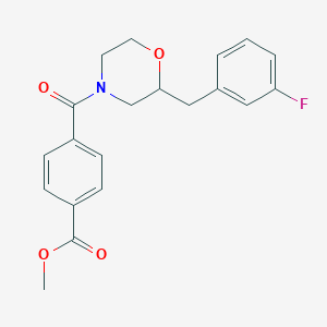 molecular formula C20H20FNO4 B6035299 methyl 4-{[2-(3-fluorobenzyl)-4-morpholinyl]carbonyl}benzoate 