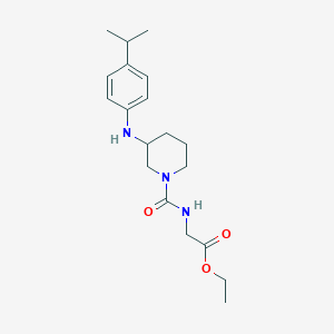 molecular formula C19H29N3O3 B6035306 ethyl N-({3-[(4-isopropylphenyl)amino]-1-piperidinyl}carbonyl)glycinate 