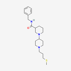 molecular formula C22H35N3OS B6035316 N-benzyl-1'-[3-(methylthio)propyl]-1,4'-bipiperidine-3-carboxamide 