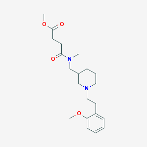 molecular formula C21H32N2O4 B6035362 methyl 4-[({1-[2-(2-methoxyphenyl)ethyl]-3-piperidinyl}methyl)(methyl)amino]-4-oxobutanoate 
