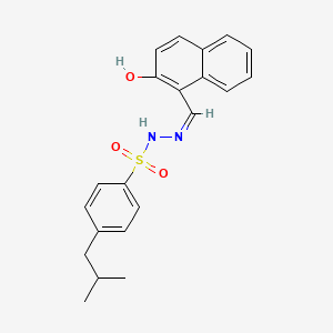 molecular formula C21H22N2O3S B6035377 N'-[(2-hydroxy-1-naphthyl)methylene]-4-isobutylbenzenesulfonohydrazide 