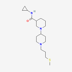 molecular formula C18H33N3OS B6035555 N-cyclopropyl-1'-[3-(methylthio)propyl]-1,4'-bipiperidine-3-carboxamide 