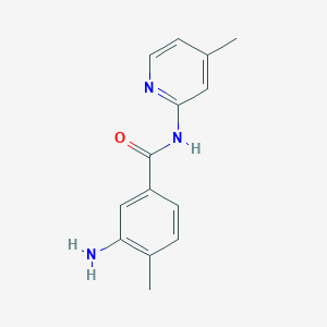 molecular formula C14H15N3O B603561 3-Amino-4-methyl-N-(4-methyl-2-pyridyl)benzamide CAS No. 1019398-93-6
