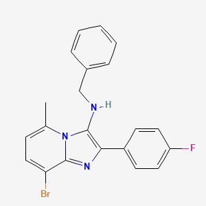 molecular formula C21H17BrFN3 B6035622 N-benzyl-8-bromo-2-(4-fluorophenyl)-5-methylimidazo[1,2-a]pyridin-3-amine 