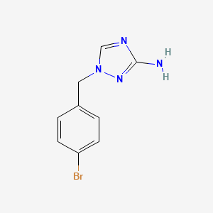 molecular formula C9H9BrN4 B603582 1-[(4-bromophenyl)methyl]-1H-1,2,4-triazol-3-amine CAS No. 1019150-05-0