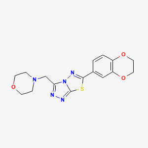 6-(2,3-Dihydro-1,4-benzodioxin-6-yl)-3-(4-morpholinylmethyl)[1,2,4]triazolo[3,4-b][1,3,4]thiadiazole