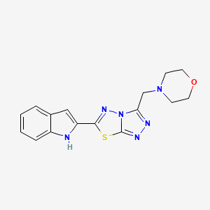2-[3-(4-morpholinylmethyl)[1,2,4]triazolo[3,4-b][1,3,4]thiadiazol-6-yl]-1H-indole