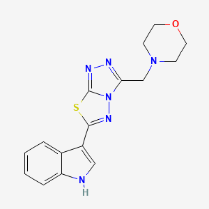 3-[3-(4-morpholinylmethyl)[1,2,4]triazolo[3,4-b][1,3,4]thiadiazol-6-yl]-1H-indole