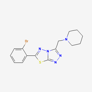 6-(2-Bromophenyl)-3-(1-piperidinylmethyl)[1,2,4]triazolo[3,4-b][1,3,4]thiadiazole