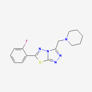6-(2-Fluorophenyl)-3-(1-piperidinylmethyl)[1,2,4]triazolo[3,4-b][1,3,4]thiadiazole