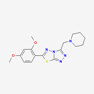 6-(2,4-Dimethoxyphenyl)-3-(1-piperidinylmethyl)[1,2,4]triazolo[3,4-b][1,3,4]thiadiazole