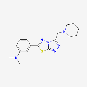 N,N-dimethyl-3-[3-(piperidin-1-ylmethyl)[1,2,4]triazolo[3,4-b][1,3,4]thiadiazol-6-yl]aniline