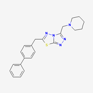 6-(Biphenyl-4-ylmethyl)-3-(piperidin-1-ylmethyl)[1,2,4]triazolo[3,4-b][1,3,4]thiadiazole