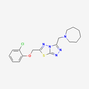 3-(Azepan-1-ylmethyl)-6-[(2-chlorophenoxy)methyl][1,2,4]triazolo[3,4-b][1,3,4]thiadiazole
