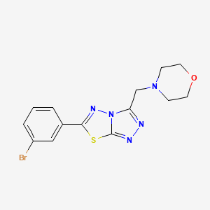 6-(3-Bromophenyl)-3-(4-morpholinylmethyl)[1,2,4]triazolo[3,4-b][1,3,4]thiadiazole