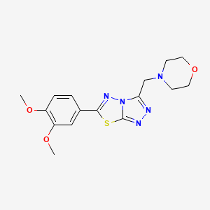 6-(3,4-Dimethoxyphenyl)-3-(4-morpholinylmethyl)[1,2,4]triazolo[3,4-b][1,3,4]thiadiazole