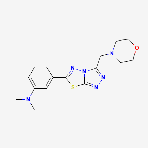 molecular formula C16H20N6OS B603675 N,N-dimethyl-3-[3-(morpholin-4-ylmethyl)[1,2,4]triazolo[3,4-b][1,3,4]thiadiazol-6-yl]aniline CAS No. 1190268-00-8