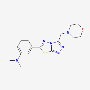 N,N-dimethyl-3-[3-(morpholin-4-ylmethyl)[1,2,4]triazolo[3,4-b][1,3,4]thiadiazol-6-yl]aniline