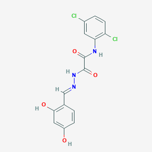 molecular formula C15H11Cl2N3O4 B6036790 N-(2,5-dichlorophenyl)-2-[2-(2,4-dihydroxybenzylidene)hydrazino]-2-oxoacetamide 
