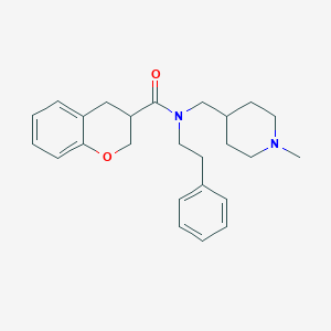 molecular formula C25H32N2O2 B6036819 N-[(1-methylpiperidin-4-yl)methyl]-N-(2-phenylethyl)-3,4-dihydro-2H-chromene-3-carboxamide 