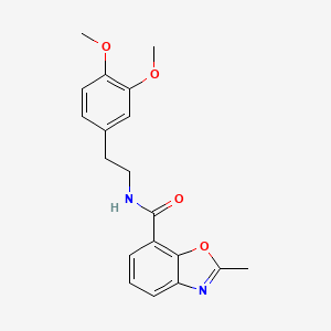 molecular formula C19H20N2O4 B6036830 N-[2-(3,4-dimethoxyphenyl)ethyl]-2-methyl-1,3-benzoxazole-7-carboxamide 
