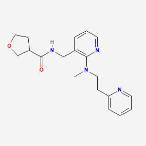 molecular formula C19H24N4O2 B6036847 N-[[2-[methyl(2-pyridin-2-ylethyl)amino]pyridin-3-yl]methyl]oxolane-3-carboxamide 