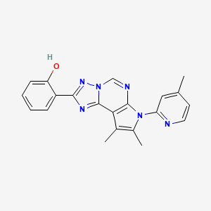 2-[8,9-dimethyl-7-(4-methyl-2-pyridinyl)-7H-pyrrolo[3,2-e][1,2,4]triazolo[1,5-c]pyrimidin-2-yl]phenol