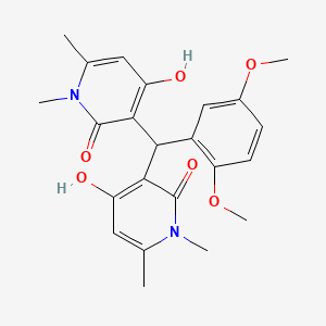 3,3'-((2,5-dimethoxyphenyl)methylene)bis(4-hydroxy-1,6-dimethylpyridin-2(1H)-one)