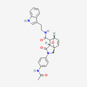 2-[4-(acetylamino)phenyl]-N-[2-(1H-indol-3-yl)ethyl]-3-oxo-1,2,4,5-tetrahydro-5,7a-epoxyisoindole-4-carboxamide