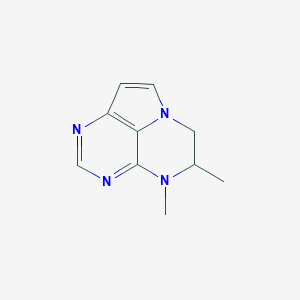 molecular formula C10H12N4 B060370 4,5-dimethyl-5,6-dihydro-4H-pyrrolo[3,2,1-de]pteridine CAS No. 172982-70-6