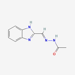 molecular formula C10H10N4O B6037176 N-[(E)-1H-benzimidazol-2-ylmethylideneamino]acetamide 