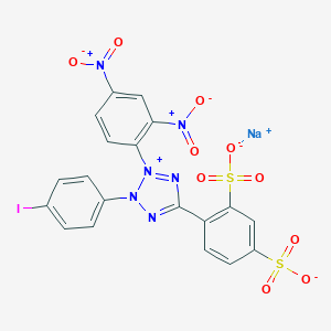 molecular formula C19H10IN6NaO10S2 B060374 4-[3-(4-Iodophenyl)-2-(2,4-dinitrophenyl)-2H-5-tetrazolio]-1,3-benzenedisulfonate sodium salt CAS No. 161617-45-4