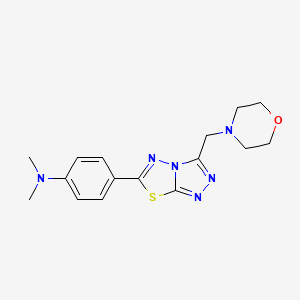 molecular formula C16H20N6OS B603750 N,N-dimethyl-4-[3-(morpholin-4-ylmethyl)[1,2,4]triazolo[3,4-b][1,3,4]thiadiazol-6-yl]aniline CAS No. 1190298-86-2
