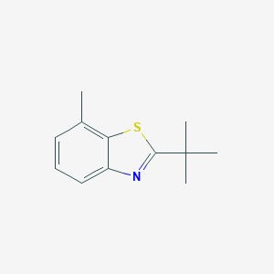 molecular formula C12H15NS B060377 Benzothiazole, 2-(1,1-dimethylethyl)-7-methyl-(9CI) CAS No. 178999-25-2